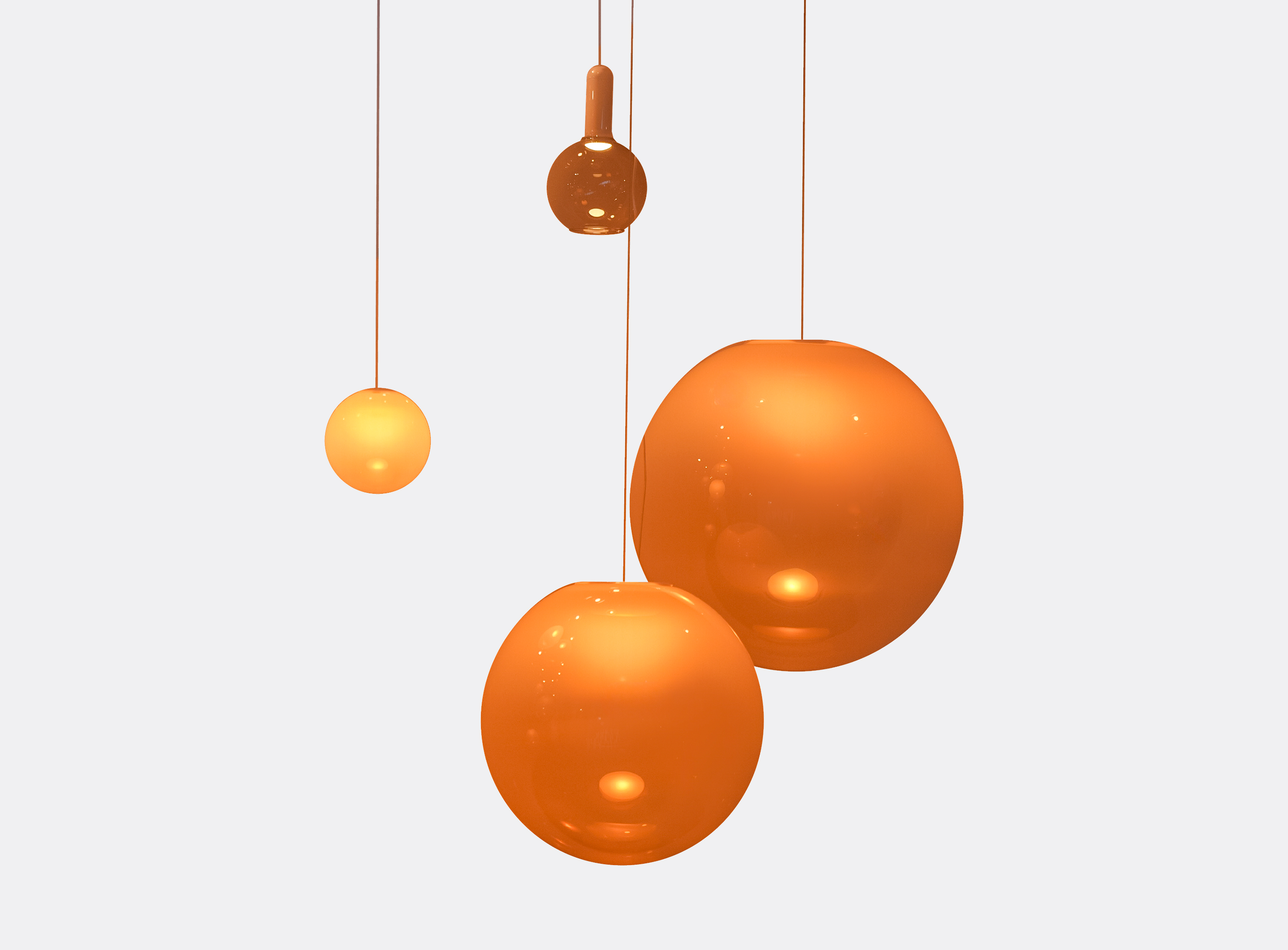 BUBBLE - 五头吊灯 全透 140